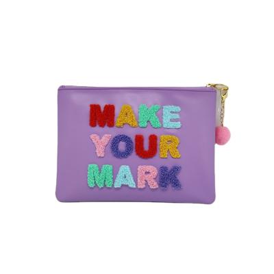 China Wholesale Custom Logo Pu Pouch Fashion Makeup Bag Elegant Women Small Cosmetic Bag For Gift for sale