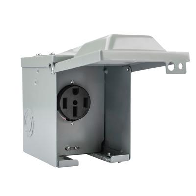 China 50 amp rv electrical box pvc jacket pedestals rv panel rv current pure copper electrical electrical panel outlet box for sale