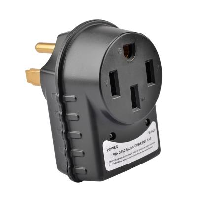 China Residential/General Purpose RV Surge Protector 50A Male To 50A Female Adapter With Inserted Surge Protector 3,150 Joules for sale