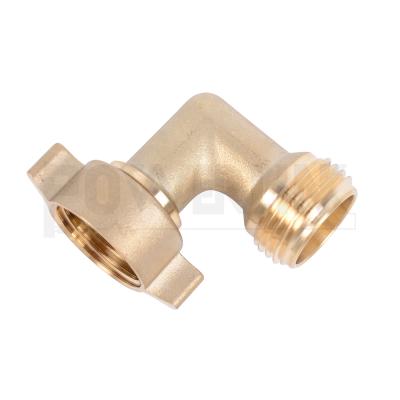 China J80115 Lead Free Garden Hose Elbow Connector 90 Degree Brass Hose Elbow for sale