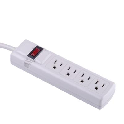 China J100193 4 Outlet Power Strip Residential / General Purpose Power Bar Socket With Surge Protectors for sale