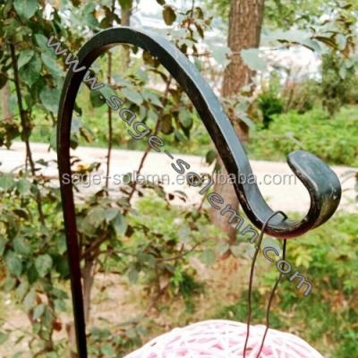 China Decorative Hanging Basket Wrought Solid Iron Garden Shepherds Hook /Shepherd Hook Hanger/Shepherd's Hook for sale