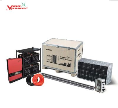 China Vmaxpower 3KW 24V 5KW 48V 10KW 20KW solar power system home solar panels best and mppt controller factory wholesale price for sale