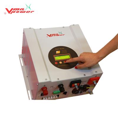 China Vmaxpower 2kw 48V Hybrid Split Phase Inverter Pure Sine Wave DC Solar Inverter 48V With MPPT Charge Controller 420*640*210MM for sale