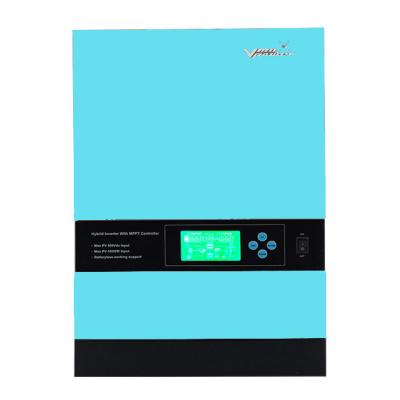 China Vmaxpower 3KW 80A 48V hybrid solar power grid tied inverter with battery bank up CE certified 3phase 100mm*300mm*440mm for sale