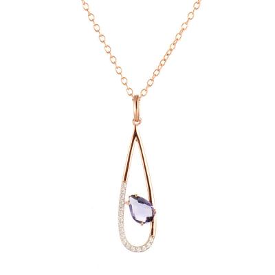 China AIJIER Fashion Pendant Women Rose Gold Plated Tear Drop Pendants Charms Jewelry for sale