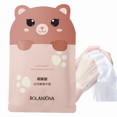 China Hot Selling Organic Nicotinamide Hand Film Skin Care Private Label Illuminating Film Moisturizing Hand Mask A1219 for sale