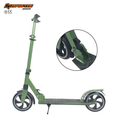 China Youth Big Wheels Scooter For Adult And Teens Foldable Kick Scooter With Adjustable Handle Bar 200mm PU Wheels Pedal Scooter for sale