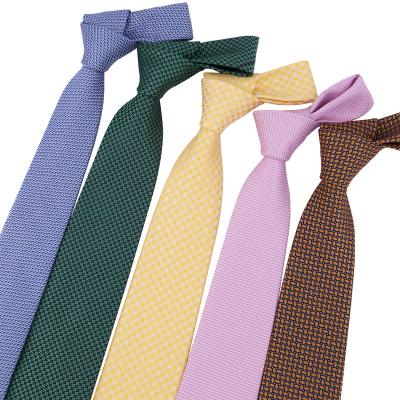 China 100% Handmade RunLin Handmade Formal Daily Casual Customized Woven Jacquard Fabric Silk Ties for Men for sale