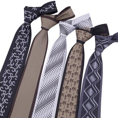 China 100% Handmade RunLin Factory Modern Handmade Customized Business Silk Woven Jacquard Fabric Ties for Men for sale