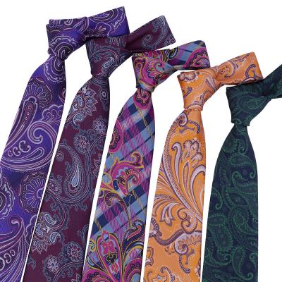 China 100% Handmade RunLin Customized Business Formal Modern Woven Jacquard Handmade Paisley Men Silk Neck Ties for sale