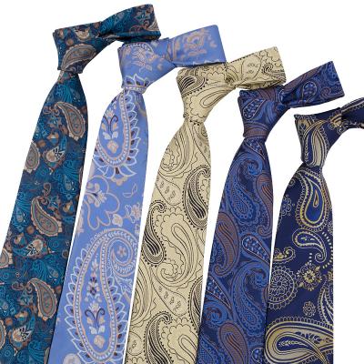 China 100% Handmade RunLin Business Formal Customized Paisley Woven Jacquard Handmade Silk Ties for Men for sale