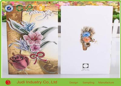 China Printing Happy Birthday Greeting Cards , Modern Design Beautiful Christmas Cards for sale