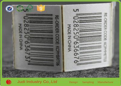 China Size Custom Printing Barcode Hang Tags , White - Black Art Paper Hang Tags for sale