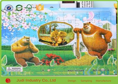 China Promotional Cardboard Jigsaw Puzzles CMYK Printing For Children Educational for sale