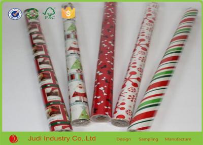 China rollo echado a un lado doble del papel de embalaje de la Navidad de los 70cm de los x 300cm para el paquete del regalo en venta