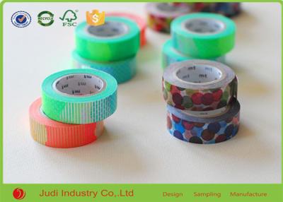 China Colorful Custom Printed Washi Tape , Decorative Masking Tape For Gift Masking for sale