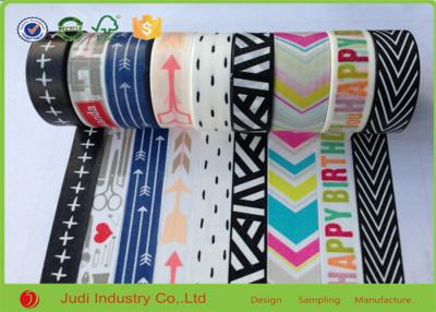 China Free Samples Decorative Sticky Tape , Custom Printed Waterproof Washi Tape for sale