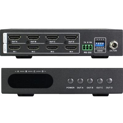 China Mini System 4k2k@60Hz with 24bit RGB/YCbCr 4:4:4 HDMI Matrix 4x4 hdmi matrix 4 in 4 for sale