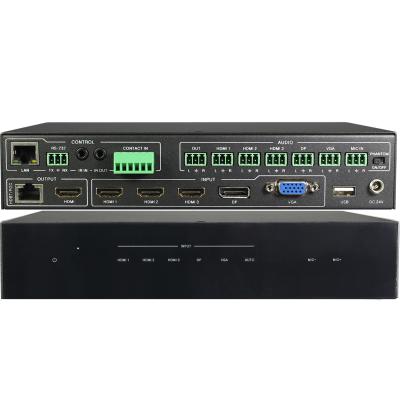 China Mini System HDMI 2.0b HDCP 2.2 DisplayPort 1.2a 5x1 4K@60 to 70m Compliant Presentation HDMI Switch for sale