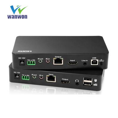 China Mini System 100M HDMI KVM Supplement 100M HDMI KVM Supplement USB 2.0 and 100M HDMI KVM 4K@30Hz HDBaseT Audio Supplement for sale