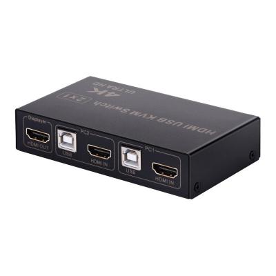 China Smart Home System 4K HDMI KVM Switch USB Changer Box 2X1 For Windows for sale