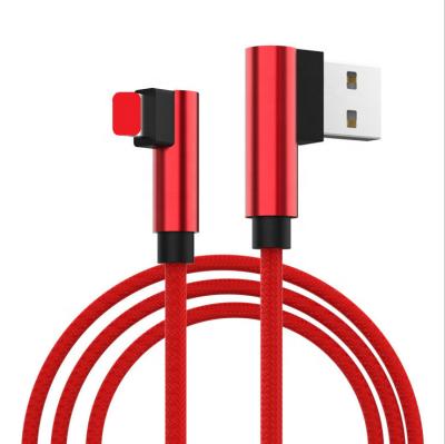 China 2021 Latest Mobile Phone L Shape Nylon Braided USB Cable for sale