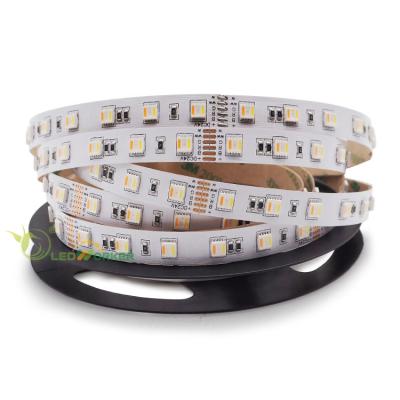 China LANDSCAPE DC24V RGBW WW+CCT 5050 60Leds/m 5 in 1 Flexible Dimmable LED Strip Ceiling Light for sale