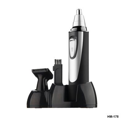 China Easy Clean 3 In1 Electric Rechargeable Attached Manual Ear And Nose Hair Trimmers For Men for sale