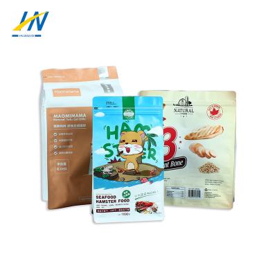 China Disposable Plastic Mylar Quadruple Zip Lock Customized Rack Up Pet Food Gusset Manufacture Premium Glossy Matte Packing Pouch Packaging Bag for sale