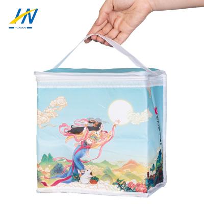 China Waterproof Non Woven Thermal Gift Insulated Drink Beer Wine Ice Cream Food Picnic Pizza Delivery Grocery Cooler Bag Eco-Friendly for sale