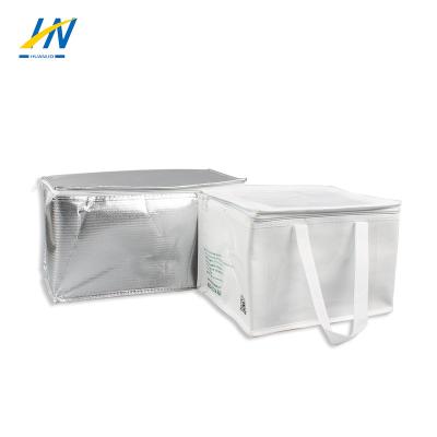 China Wholesale Insulated Outdoor Custom Logo Thermal Bag Non Woven Meat Beer Ice Wine Aluminum Foil Silver for sale