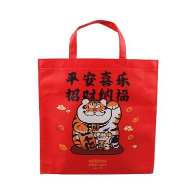 China Rope Handle Supermarket Tote Bag Reusable Shopping Bags Eco-friendly Non Woven With Handle for sale