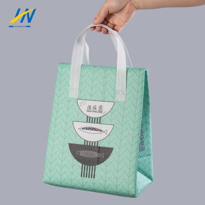 China Factory Waterproof Disposable Lunch Picnic Aluminum Foil Nonwoven Film Insulated Food Delivery Bag for sale