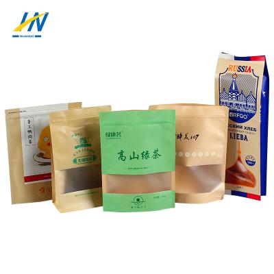 China Recyclable Biodegradable Waterproof Clear Zip Lock Food Grade Coffee Bean Tea Snack Food Packaging Plastic Pouch for sale