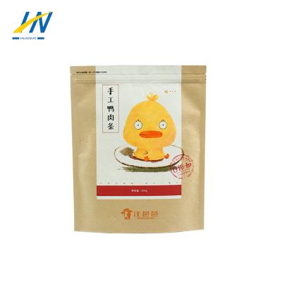 China Doypack Recyclable Aluminum Foil Zip Lock Waterproof Recyclable Custom Dry Food Kraft Paper Bag Pouch Packaging With Window for sale