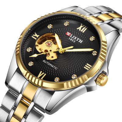 China 2020 new flexible day/date gold waterproof hollow out creative men's business quartz luxury watch for sale