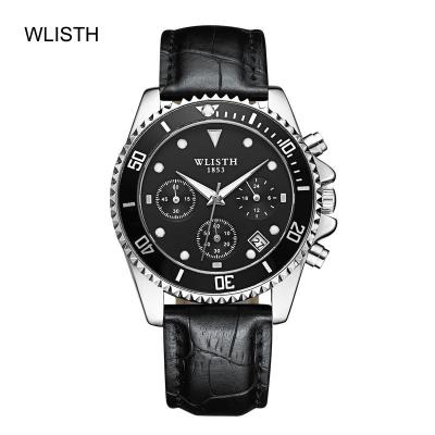 China Amzon hot selling day/date quartz watch lover's wristwatches WLISTH S905 shape luminous watches for sale