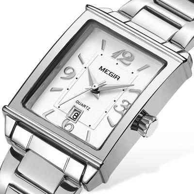 China Megir 1079L day/date wholesale OEM shop china fancy fancy lady quartz online wrist watch with steel band for sale