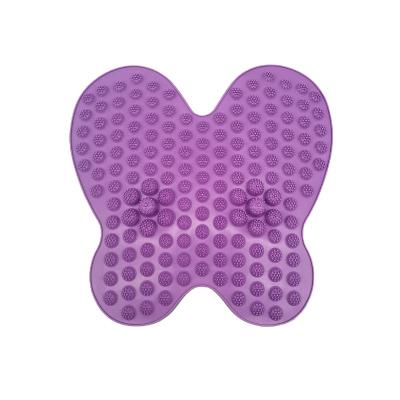 China Viable Popular Selling Strong Mat Butterfly Shape Bathroom Foot Massager Shiatsu Pad Pressure Scrubber for sale