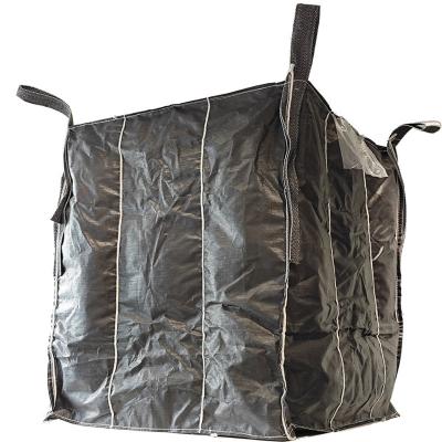 China New Breathable Black Jumbo Bag PP Material 1 Ton Handling And Storage for sale