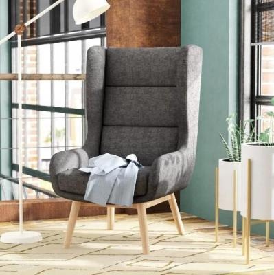 China Comfortable Modern Modern Hotel Lobby Furniture High Canopy Back Lounge Chair for sale