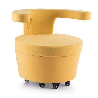 China Modern Funny Decorative Furniture Leisure Kids Cafe Rolling Armchair With Wheels for sale