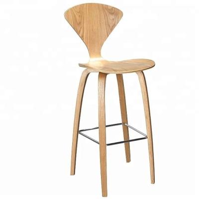 China Modern contemporary bent norman cherner coffee shop modern bent plywood bar chair wood stool for sale