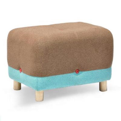 China Modern Nordic Home Furniture Living Room Velvet Cute Ottoman Stool Foot Stool for sale