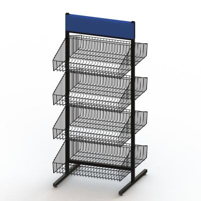 China Single Sided Double Sides Metal Wire Locker Floor Rack Rack For Any Merchandiser In Store for sale