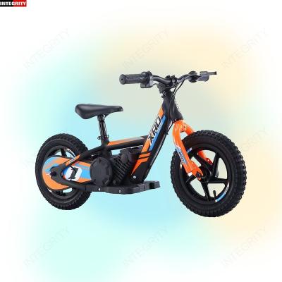 China OEM/ODM Available 12 Inch Aluminum Alloy Kids Balance Big Bike Battery Push Bike For Kids Children Scooter Yellow Bike Chain Drive for sale