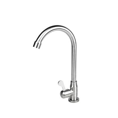 China Thermostatic Faucets Brushed 304 Stainless Steel Kitchen Sink Faucet Single Handle Commercial Kitchen Faucet Faucet for sale