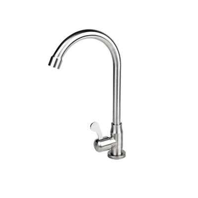 China Thermostatic Faucets 304 Brushed Stainless Steel Kitchen Sink Faucet Single Handle Commercial Kitchen Faucet for sale