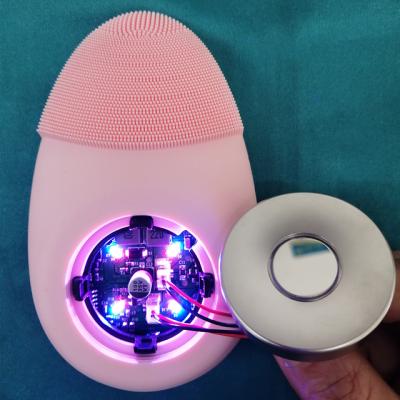 China Free Sample Sonic Silicone Face Skin Cleaner Ultrasonic Massage Rotation DEEP CLEANING Facial Cleansing Exfoliating Brush for sale